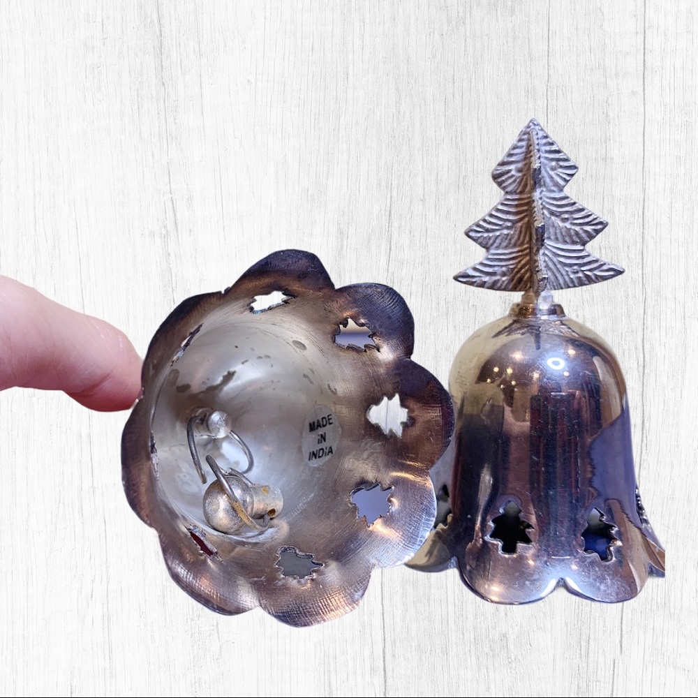Christmas tree bills brass silver plated: India - Picture 4 of 5